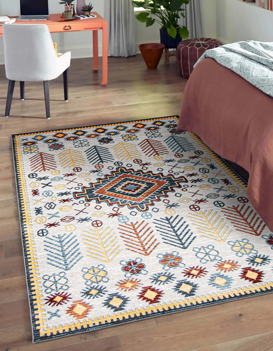 Gypsy Grey Machine Washable Area Rug - 5'0\" x 7'0\"