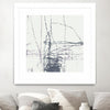 "Chalk Doodles G" Matted and Framed White 36x36 Wall Art