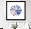 "Spin Art 21" Matted and Framed Black 30x30 Wall Art