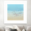 "Beach Day Ii" Matted and Framed White 36x36 Wall Art