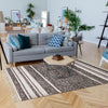 Vera Earth Taupe/Black Area Rug - 7'10" x 10'5"