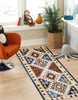 Mosaic Taupe/Copper Machine Washable Area Rug - 2'6" x 8'0"