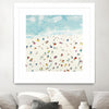 "Beach Days" Matted and Framed White 36x36 Wall Art