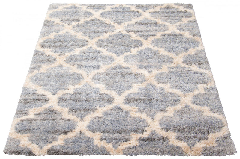 Dimity Grey/Light Blue Area Rug - 3'11\" x 5'7\"