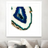 "Mediterranean Agate A" Matted and Framed White 36x36 Wall Art