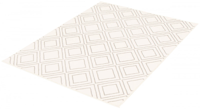 August Geod White-Grey 6'7\" x 9'6\" Area Rug