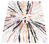 Paloma Sunburst Black, White Area Rug - 3'11" x 5'11"