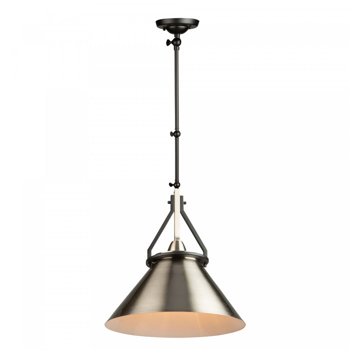 Brydon 1-Light Black Brushed Nickel Wall Sconce Pendant