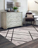 Damali Ivory/Black Machine Washable Area Rug - 5'0" x 7'0"