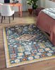 Gypsy Blue Machine Washable Area Rug - 6'0" x 9'0"