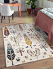 Pine Ivory Machine Washable Area Rug - 6'0" x 9'0"