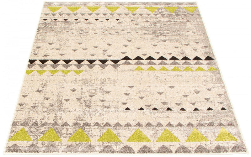 Raja Ivory-Green Area Rug - 7'10\" x 10'2\"