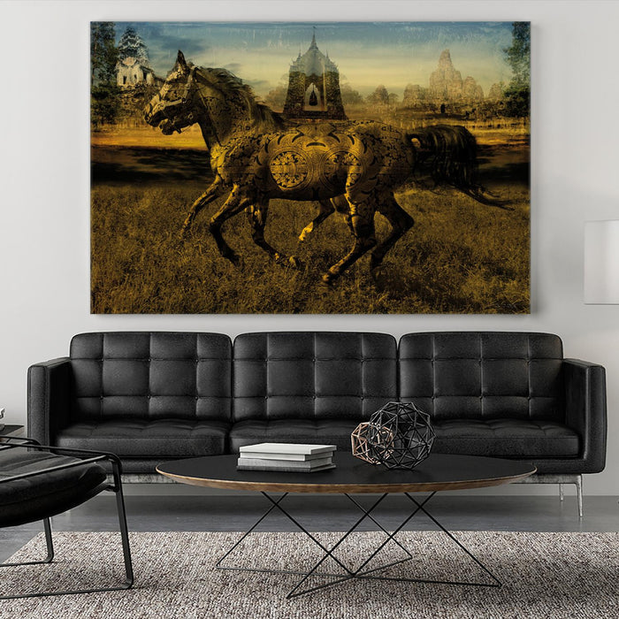 \"2 Horses\" Giant Art 84x54 Wall Art