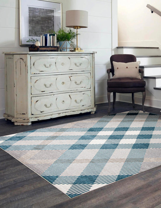 Kors Grey Machine Washable Area Rug - 6'0\" x 9'0\"