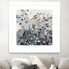 "Crowd Sourcing" Matted and Framed White 36x36 Wall Art