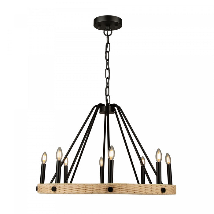 Perris 8-Light Black Chandelier