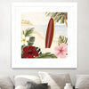 "Aloha Ii" Matted and Framed White 36x36 Wall Art