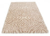 Agalia Abstract Ivory-Tan Shag - 6'7" x 9'6"