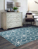 Terali Turquoise Machine Washable Area Rug - 6'0" x 9'0"