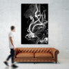 "Black Smoke Abstract" Giant Art 72x48 Wall Art