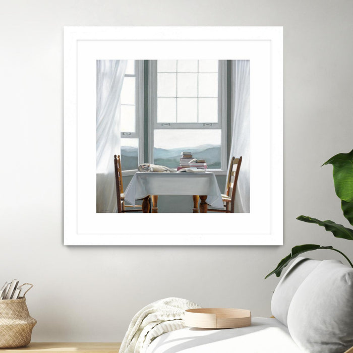 \"Accidental Scholar\" Matted and Framed White 30x30 Wall Art