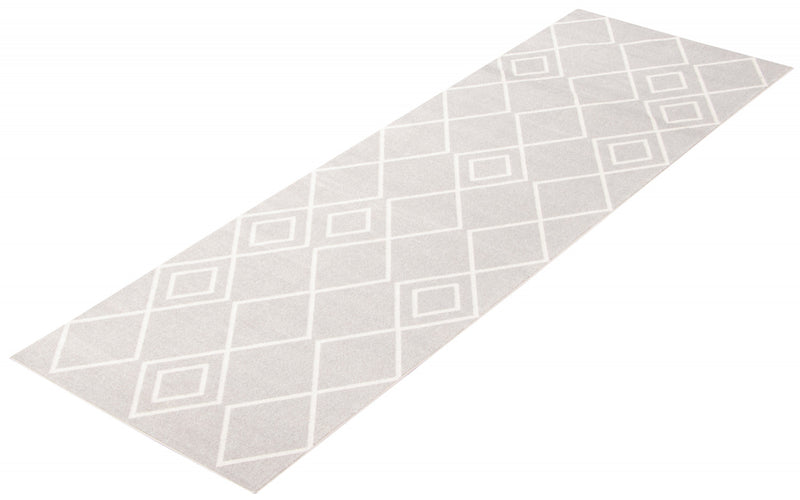 Kenza Grey Machine Washable Area Rug - 2'6\" x 8'0\"