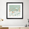 "Summer Confetti I" Matted and Framed Black 30x30 Wall Art