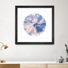 "Spin Art 21" Matted and Framed Black 30x30 Wall Art