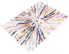 Paloma Sunburst Navy, White Area Rug - 8'0" x 10'0"