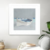 "Docked Ashore Ii" Matted and Framed White 30x30 Wall Art