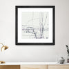"Chalk Doodles H" Matted and Framed Black 30x30 Wall Art