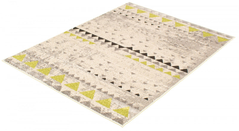 Raja Ivory-Green Area Rug - 7'10\" x 10'2\"