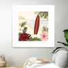 "Aloha Ii" Matted and Framed White 36x36 Wall Art