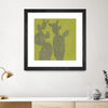 "Opuntia I" Matted and Framed Black 30x30 Wall Art