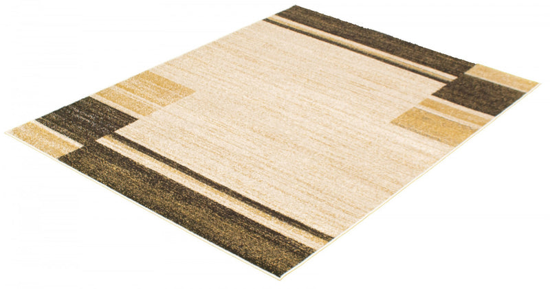 Aya Ivory-Brown Area Rug - 3'11\" x 5'7\"