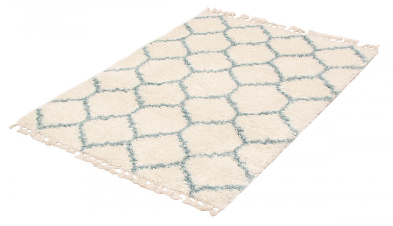 Helma Trellis Cream Shag 6'7\" X 9'6\" Area Rug