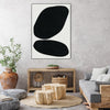 "Black Abstract Ii" Canvas Framed Black 24x32 Wall Art