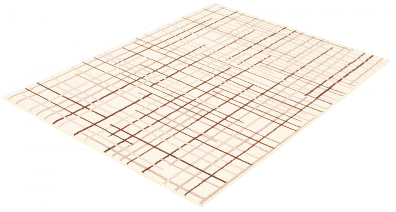 Taite Cream-Bordeaux Area Rug - 3'11\" x 5'7\"