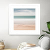 "Beach, Sea, Sky" Matted and Framed White 30x30 Wall Art
