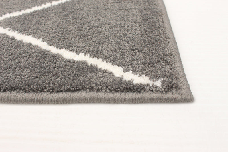 August Dark Grey-White 6'7\" x 9'6\" Area Rug