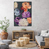 "November Blooms" Canvas Framed Black 18x24 Wall Art