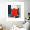 "Orange Crush V6" Matted and Framed White 30x30 Wall Art
