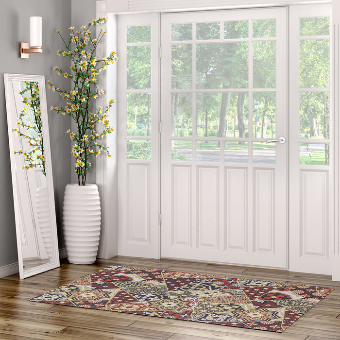 Bellezza Red / Green 2'2\" x 3'0\" Area Rug