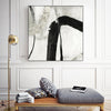 "Black Ink Ii" Canvas Framed Black 20x20 Wall Art