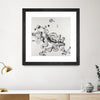 "Transparent Onyx" Matted and Framed Black 36x36 Wall Art