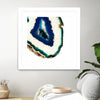 "Mediterranean Agate A" Matted and Framed White 36x36 Wall Art