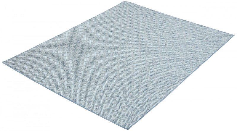 Neisha Diamond Blue Rug 6'7\" X 9'6\" Area Rug