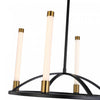 Infiniti Matte Black & Brass 4-Light Integrated LED Chandelier