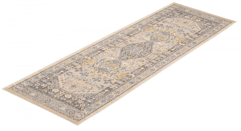 Sabra Blue Area Rug - 2'7\" x 8'0\"