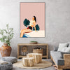 "Sunday" Canvas Framed Black 30x40 Wall Art